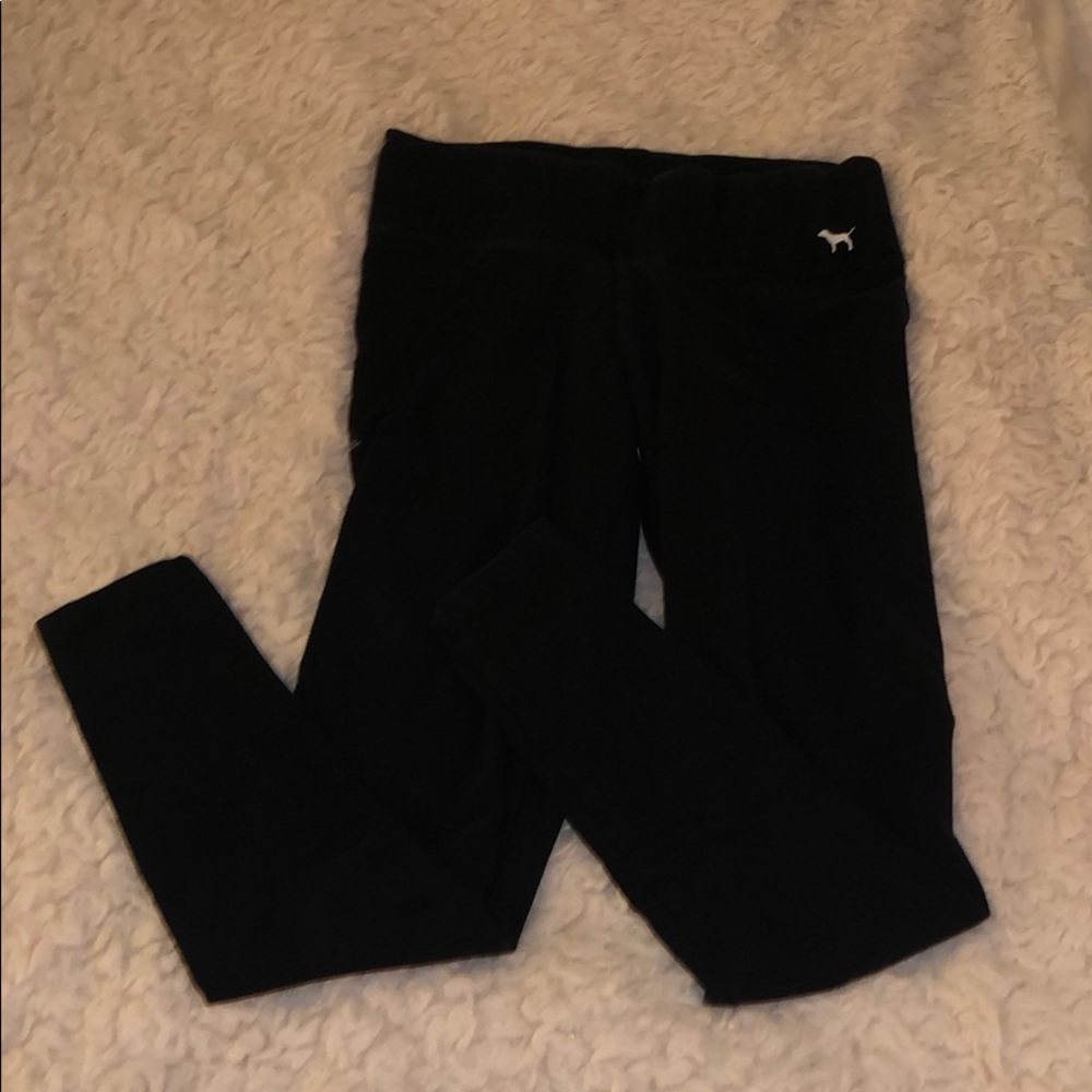 Black pink leggings